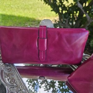 Genuine Leather Wallet in Fushia